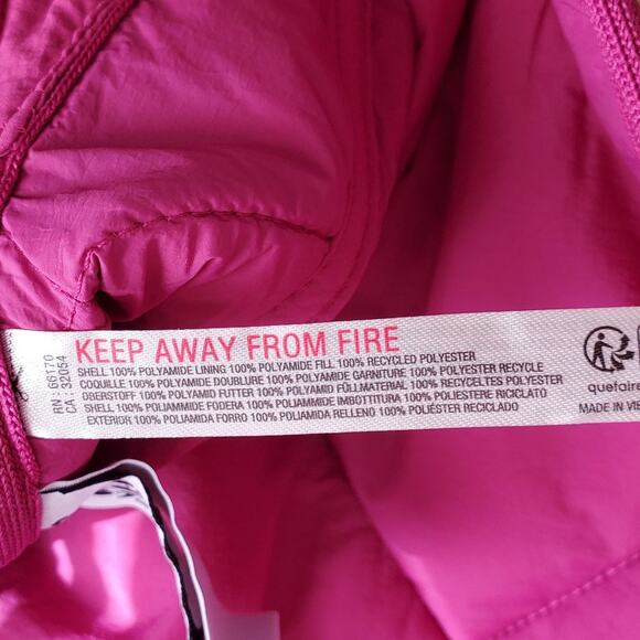 FP Movement Free People Quinn Quilted Waistcoat Puffer Magenta Haze Combo Medium - Picture 12 of 13